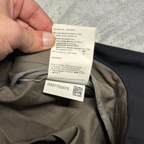 Hugo Boss Dress Pants Black Super 150s Wool Trousers "Tower1" 38x34 - Picture 8 of 12